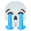 Емодзі Skeleton Emoji 😭