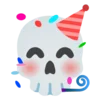 Емодзі Skeleton Emoji 🥳