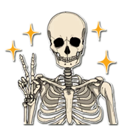 Telegram Sticker «Skeleton Bob / By OsmerOmar» ✌