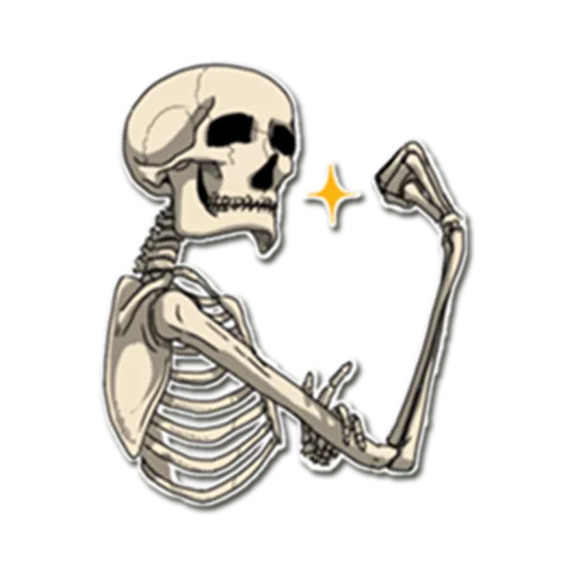 Telegram stiker «Skeleton Bob / By OsmerOmar» 💪