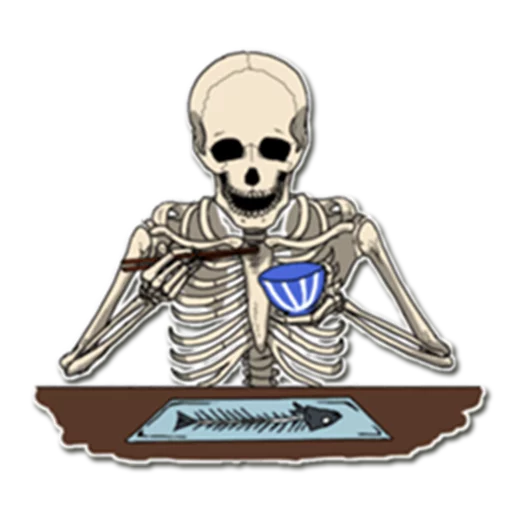 Skeleton Bob / By OsmerOmar stiker 🍤