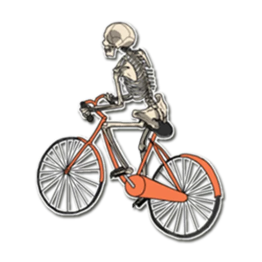 Telegram Sticker «Skeleton Bob / By OsmerOmar» 🚲