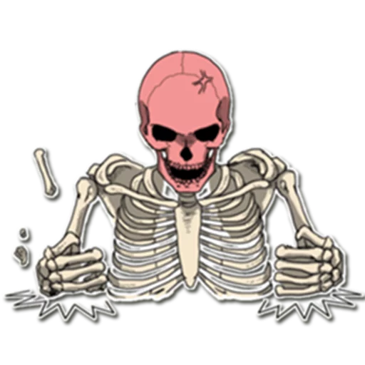 Telegram Sticker «Skeleton Bob / By OsmerOmar» 😡
