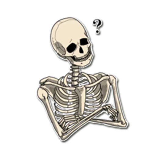 Telegram stiker «Skeleton Bob / By OsmerOmar» ❓