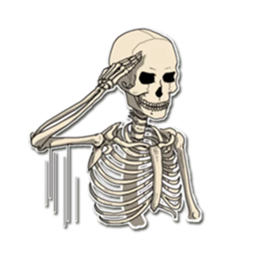 Telegram stiker «Skeleton Bob / By OsmerOmar» 👮