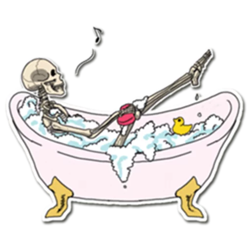 Telegram Sticker «Skeleton Bob / By OsmerOmar» 🛁