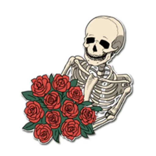 Telegram Sticker «Skeleton Bob / By OsmerOmar» 🌹