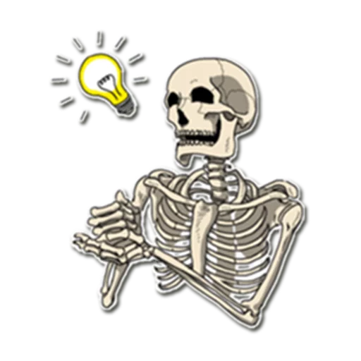 Skeleton Bob / By OsmerOmar sticker 💡