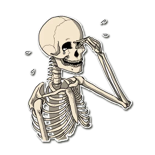 Telegram Sticker «Skeleton Bob / By OsmerOmar» 😨