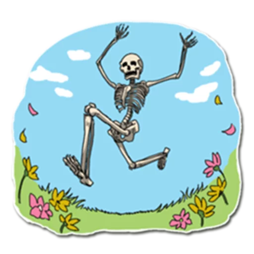 Skeleton Bob / By OsmerOmar stiker 💐
