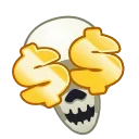 Skeleton Face emoji 🤑