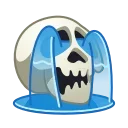 Skeleton Face emoji 😭