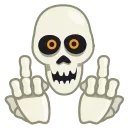 Skull emoji 🖕