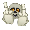 Емодзі Skull Emoji Pack 🖕