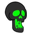 Емодзі Skull Toxic 😨