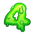 Эмодзи Slime Font Emoji 4️⃣