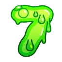 Эмодзи Slime Font Emoji 7️⃣