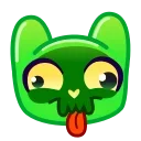 Стікер Slippery Cat Emoji 🤪