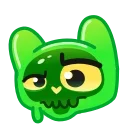 Slippery Cat Emoji  sticker 🤨