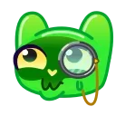 Стікер Slippery Cat Emoji 🧐
