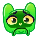 Стикер Slippery Cat Emoji ☹