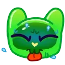 Стікер Slippery Cat Emoji 👅