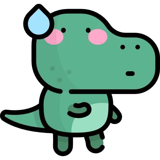 Стікер Маленький Динозаврик 😢