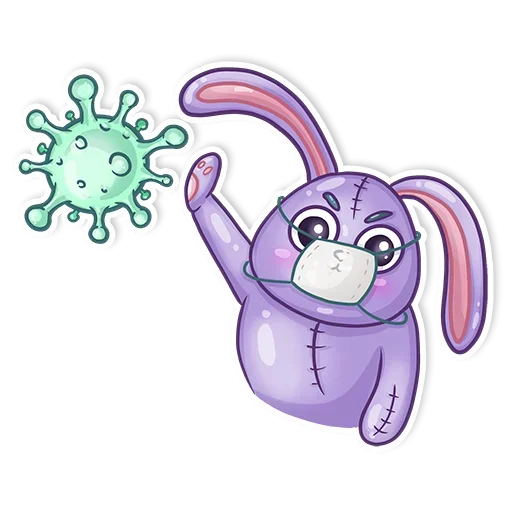 Telegram stiker «Small Rabbit» 🦠