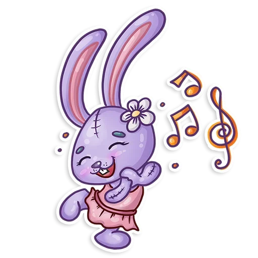 Telegram stiker «Small Rabbit» 🎵
