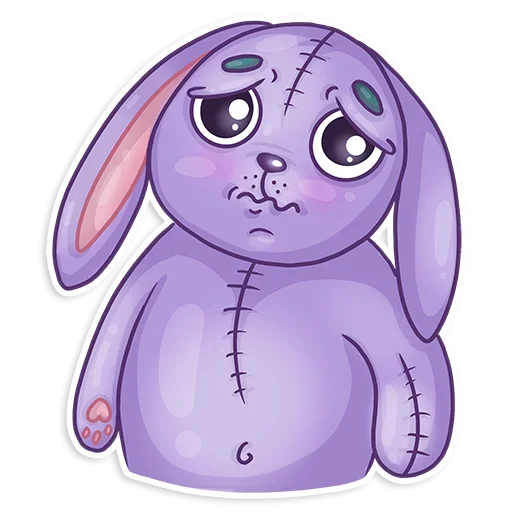 Telegram Sticker «Small Rabbit» 😟