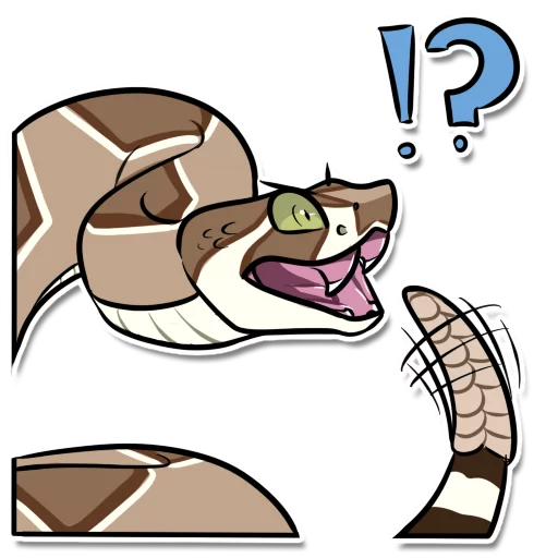 Telegram Sticker «Snakes» ⁉