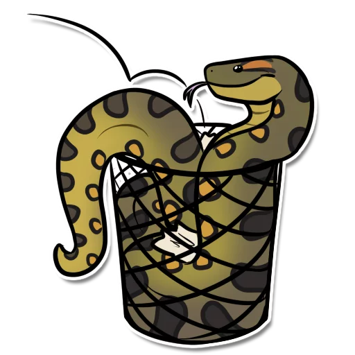 Telegram Sticker «Snakes» 🗑