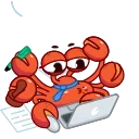 Стікер Snappy Crab 👨‍💼