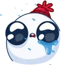Snowball  emoji 😢