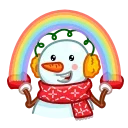 Snowman emoji 🌈