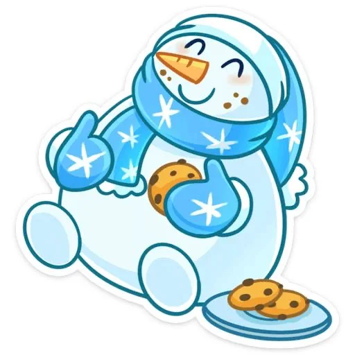 Telegram Sticker «Снеговик» 😊
