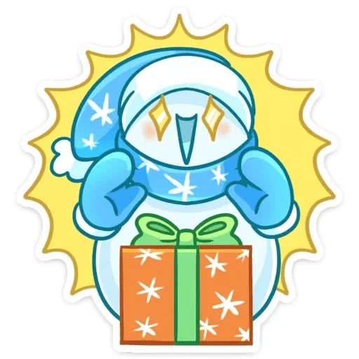 Telegram Sticker «Снеговик» 🤗