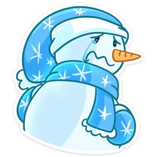 Стикер Telegram «Снеговик» 🤨