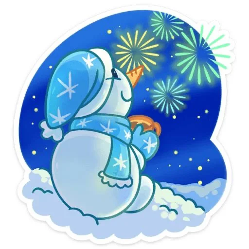 Telegram Sticker «Снеговик» 🎉