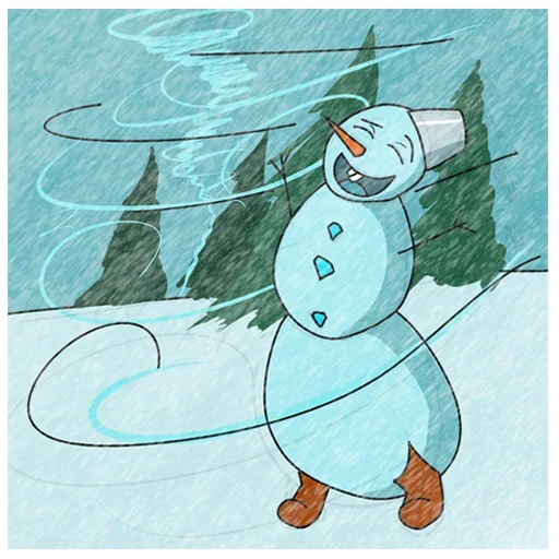 Telegram stickers Snowman