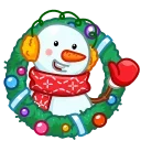 Telegram emoji Снеговик