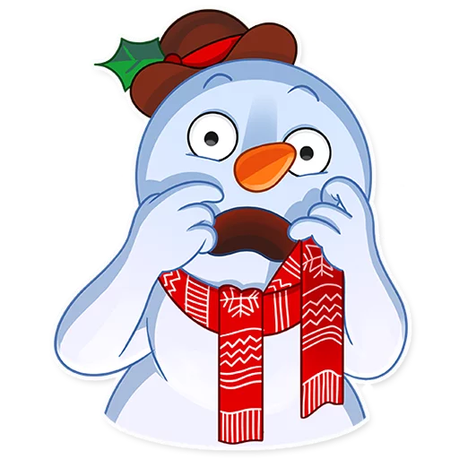 Snowy Buddy emoji 😨