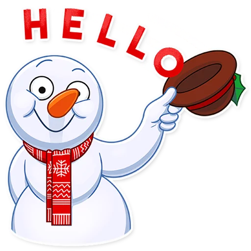 Telegram Sticker «Snowy Buddy» ✋