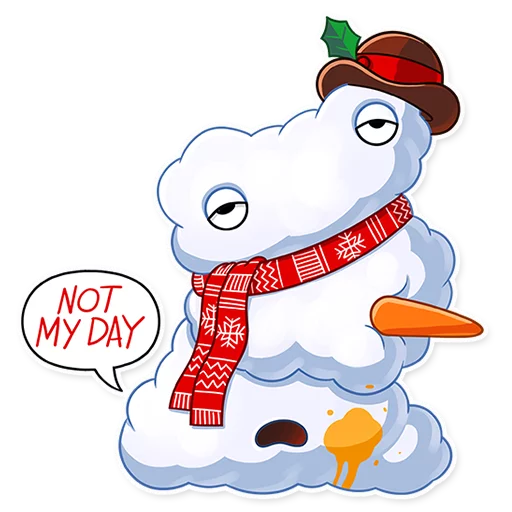 Telegram Sticker «Snowy Buddy» 😞