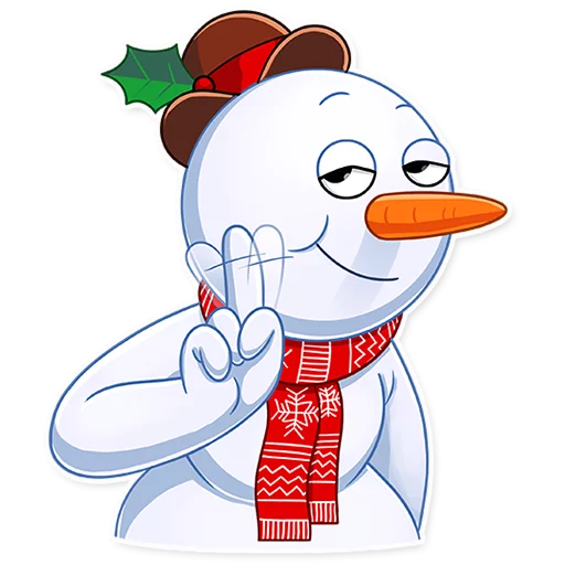 Snowy Buddy emoji ☝