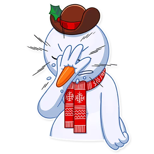 Telegram stiker «Snowy Buddy» 🤦‍♂️