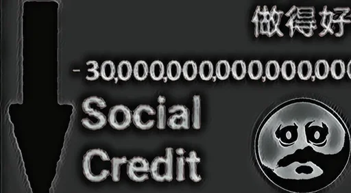 Social credit china sticker 😳