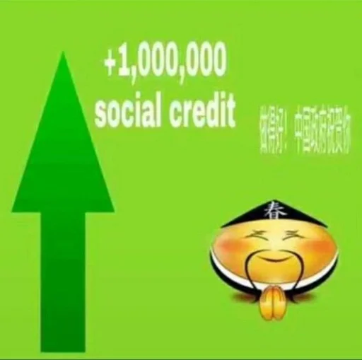 Social credit china sticker 😍