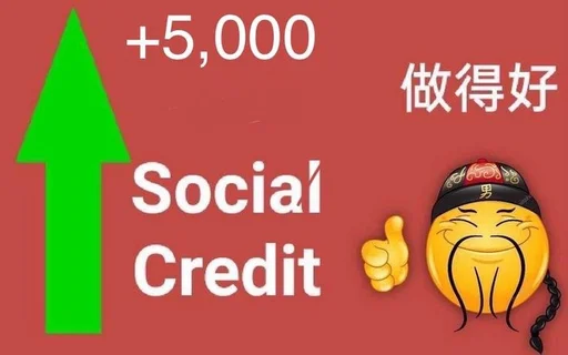 Social credit china stiker 👌