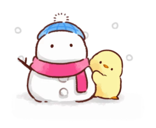 Стікер Telegram «Soft and cute chick winter» 🐥